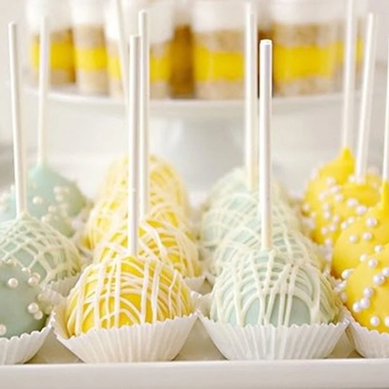 Cotton Candy Cone - 8/10/15cm Plastic Lollipop Stick for Chocolate