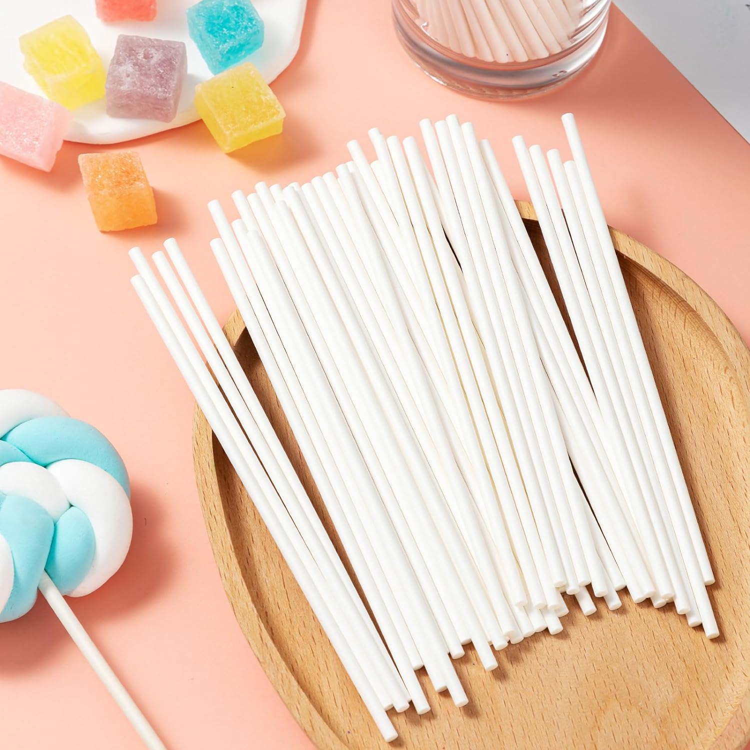 Cotton Candy Cone - 100Pcs DIY Candy Sticks Lollipop Sticks