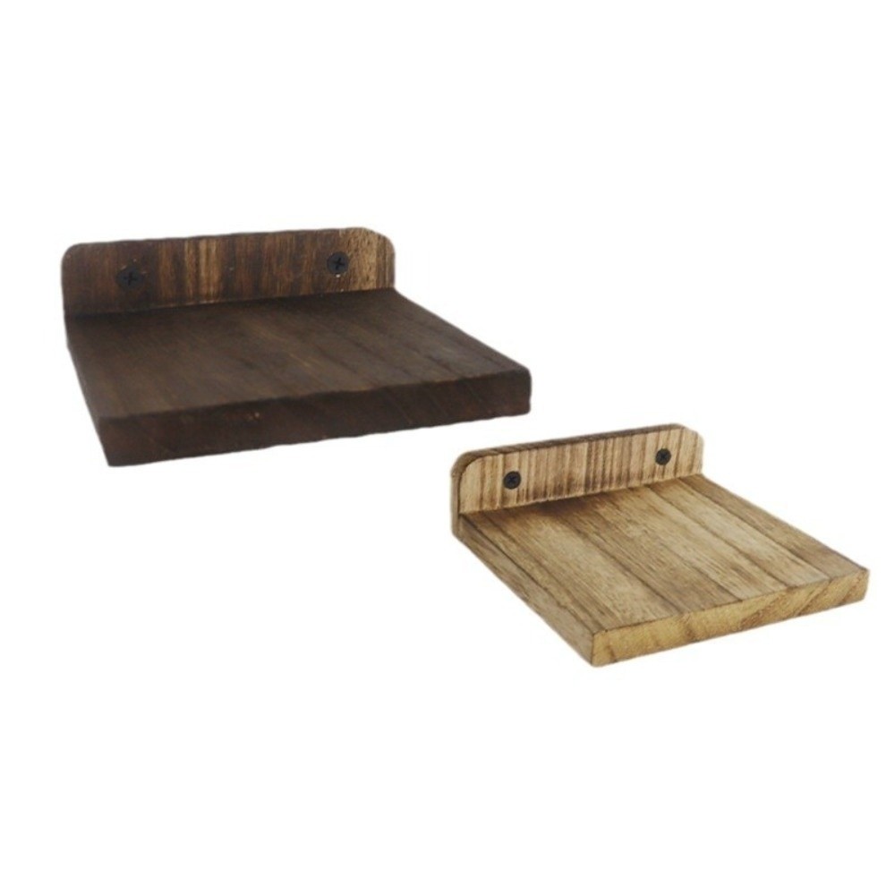 4PCS Wood Small Floating Shelv - Flower Wall Panel ulasan dan harga