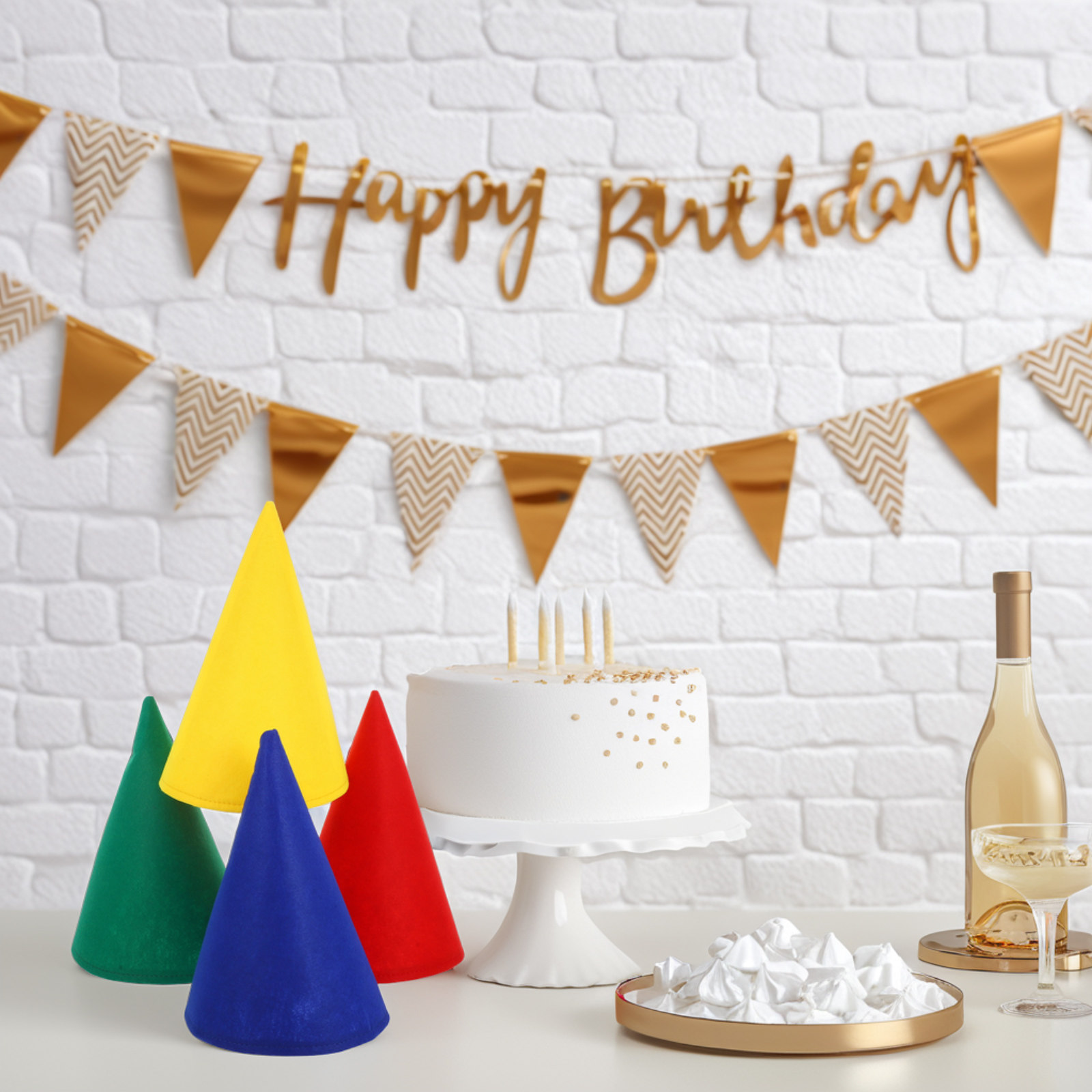 4Pcs Felt Cone Gnome Hats Soft - Party Hat Cone ulasan dan harga