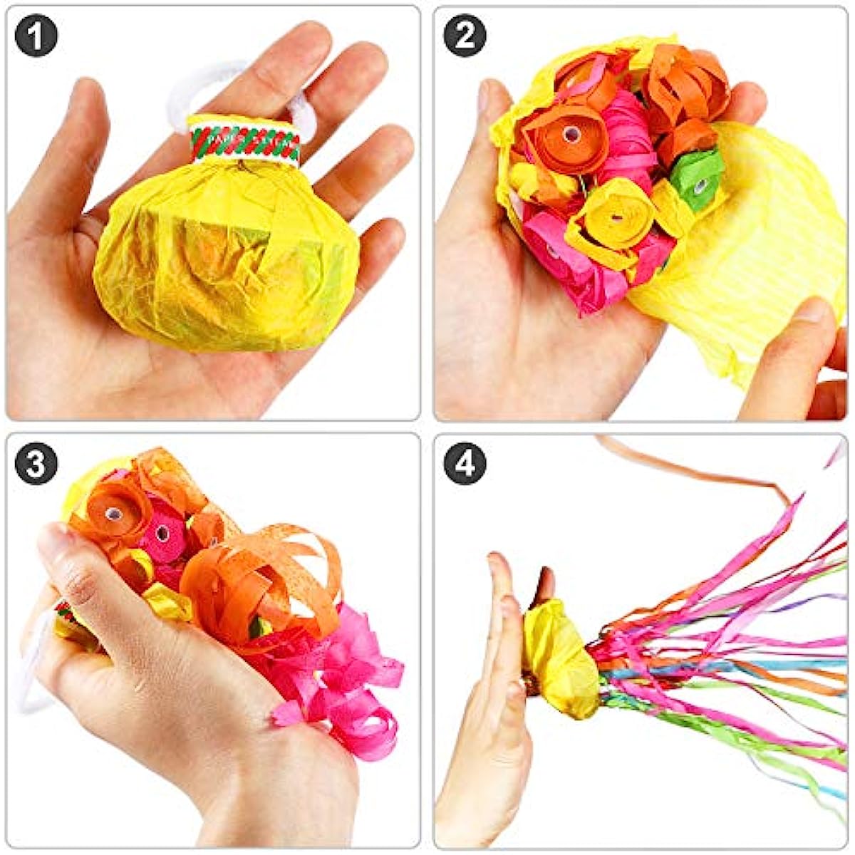10Pcs Poppers Hand Throw Strea - Confetti Cannon Tube ulasan dan harga