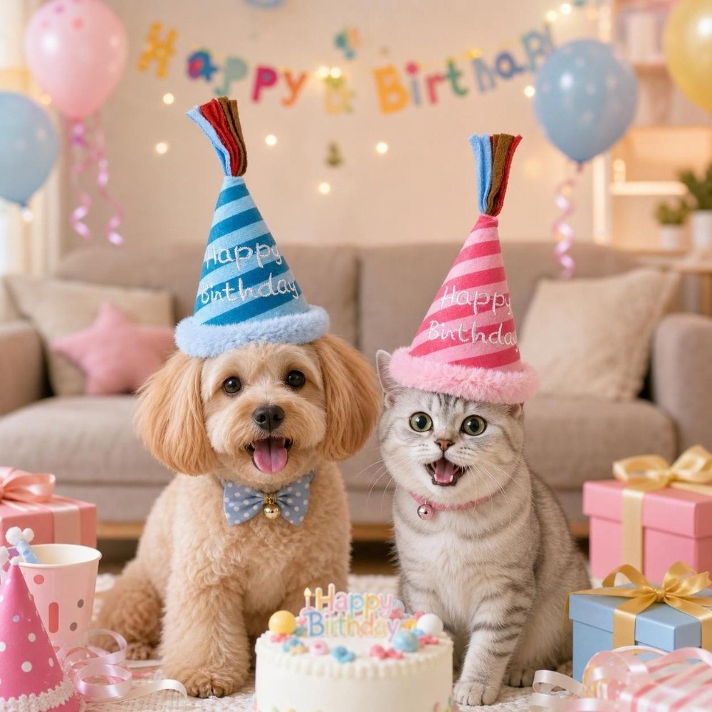 Fashion Adjustable Pet Birthda - Party Hat Cone ulasan dan harga