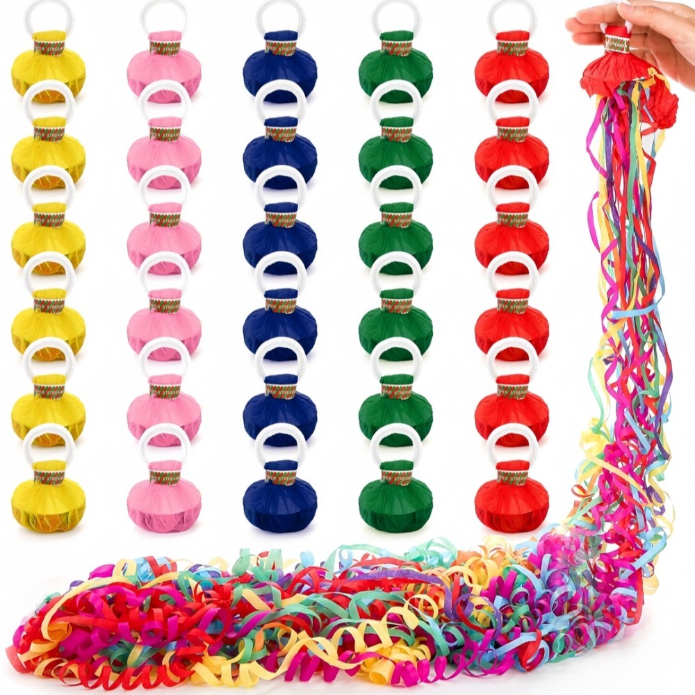 10pcs Hand Throwing Ribbon Pul - Confetti Cannon Tube ulasan dan harga
