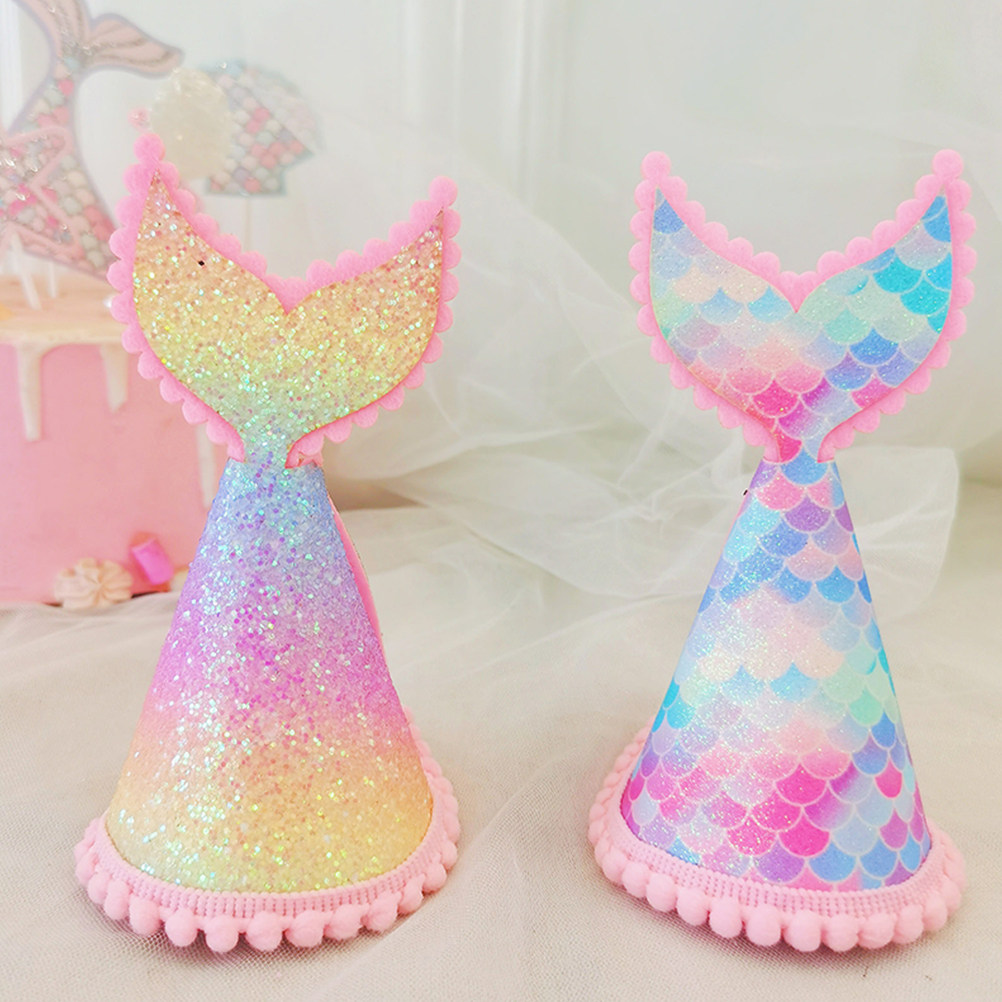 1Pcs Sequined Mermaid Party Ha - Party Hat Cone ulasan dan harga