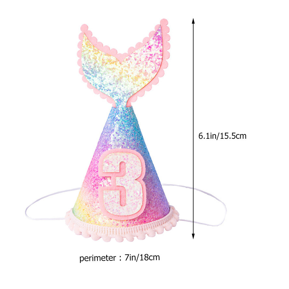 1Pcs Sequined Mermaid Party Ha - Party Hat Cone ulasan dan harga