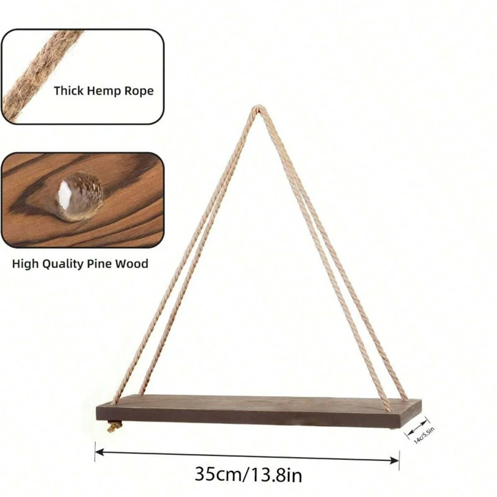 1Set Wood Hanging Shelves Swin - Flower Wall Panel ulasan dan harga