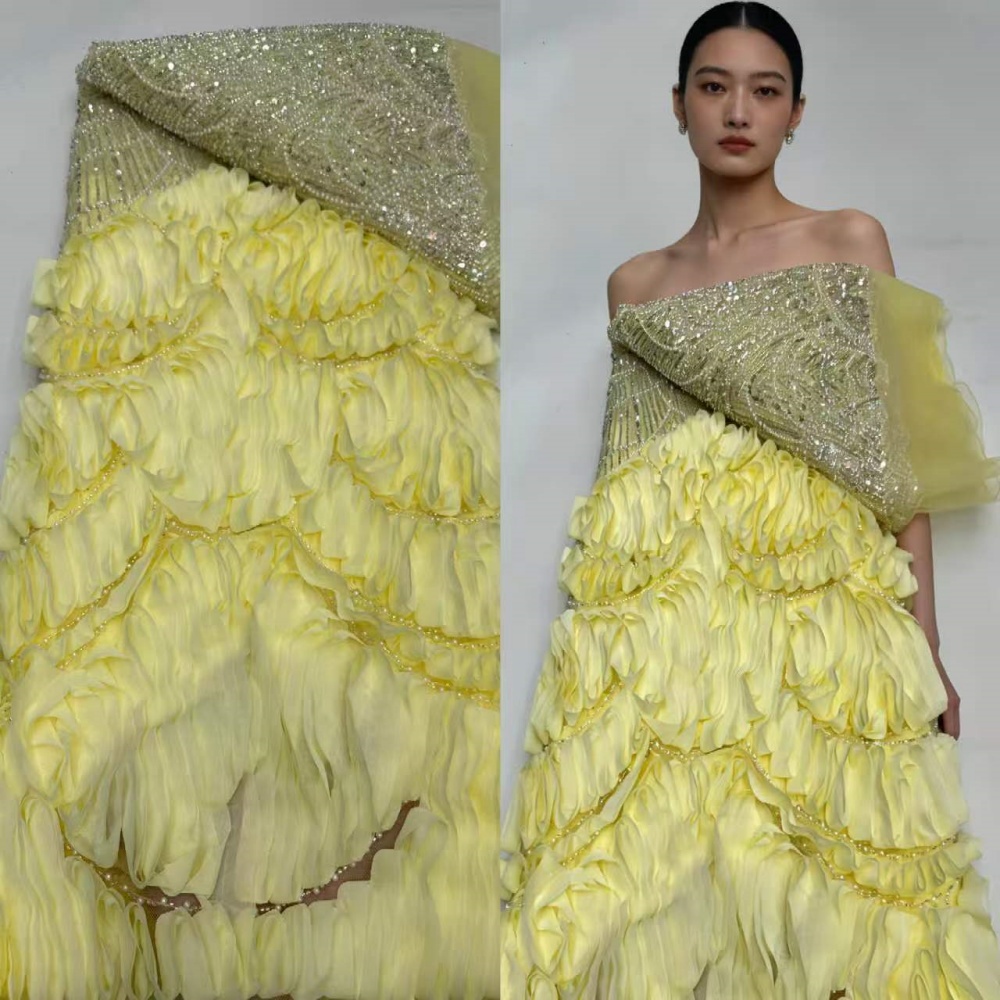 Luxurious African Sequins Lace - Glitter Tablecloth ulasan dan harga